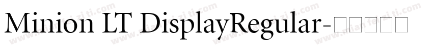 Minion LT DisplayRegular字体转换